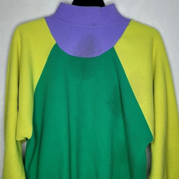 Vintage 1992 Olympic Jeux Iceberg D'Hiver Fleece Pullover Colorblock Sweater - Picture 8 of 12